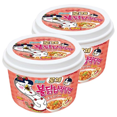 불닭 로제 납작 당면 169.4g, 2개