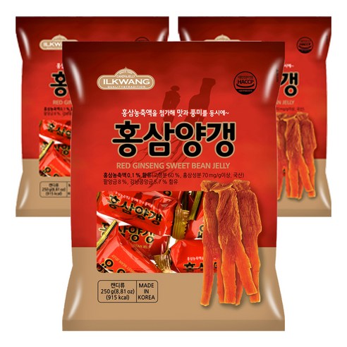 일광제과 홍삼양갱, 250g, 3개