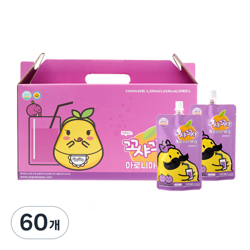 꼬샤꼬샤 아로니아 배즙 스파우트, 110ml, 60개