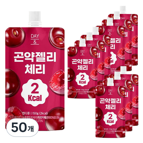 데이앤 2칼로리 곤약젤리 체리, 150g, 50개
