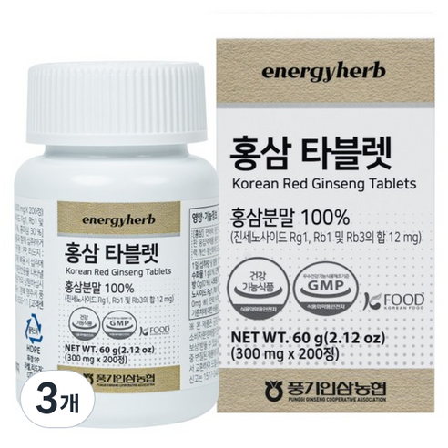 에너지허브 홍삼 타블렛 60g