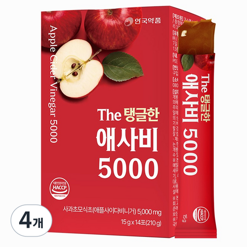 안국약품 The 탱글한 애사비 5000 14p, 4개, 210g