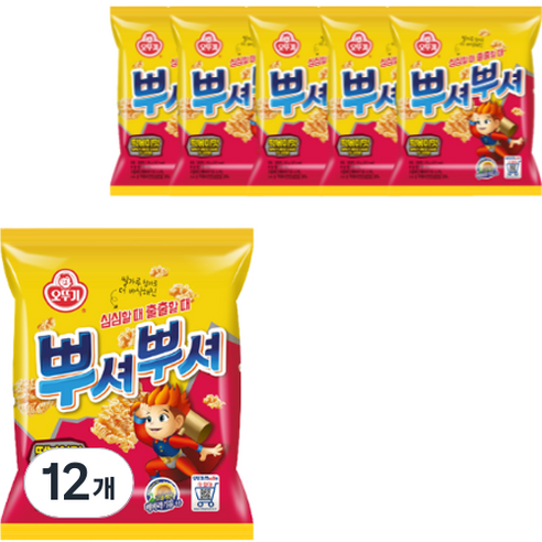 오뚜기 뿌셔뿌셔 떡볶이맛, 90g, 12개