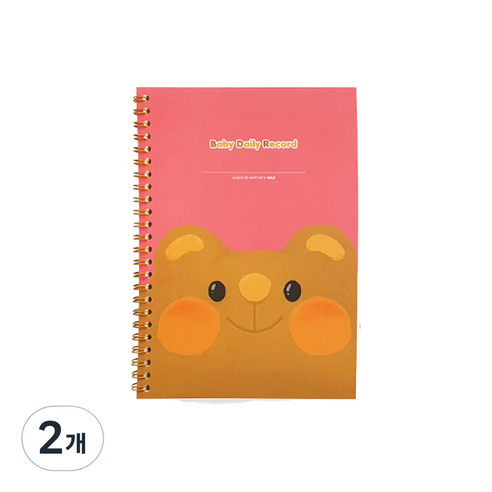 제이밀크 애착인형 수유일지, 아기곰, 2개