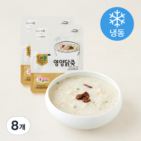 [로켓프레시] 서울마님 영양닭죽 실버 (냉동), 300g, 8개