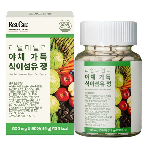 리얼케어 리얼 데일리 야채 가득 식이섬유 정 45g