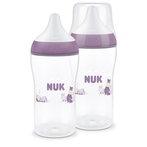 누크 퍼펙트매치 젖병 M 2개 세트, 히포, 1세트, 260ml