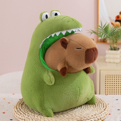 카피바라 인형, 40cm, 초록공룡, 1개