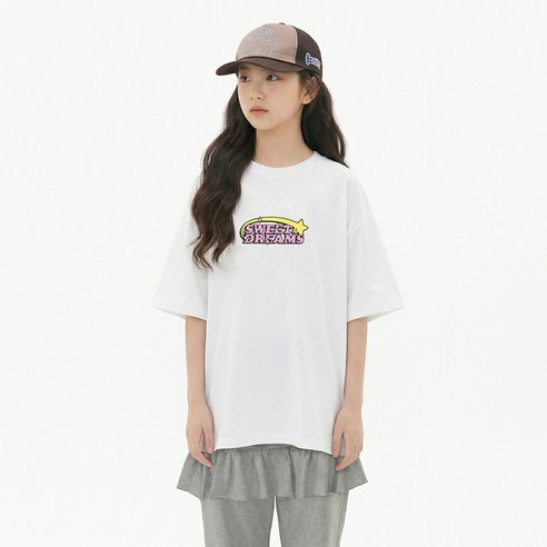 제니키즈 오버핏 스위트드림 반팔 티셔츠 JN2096T