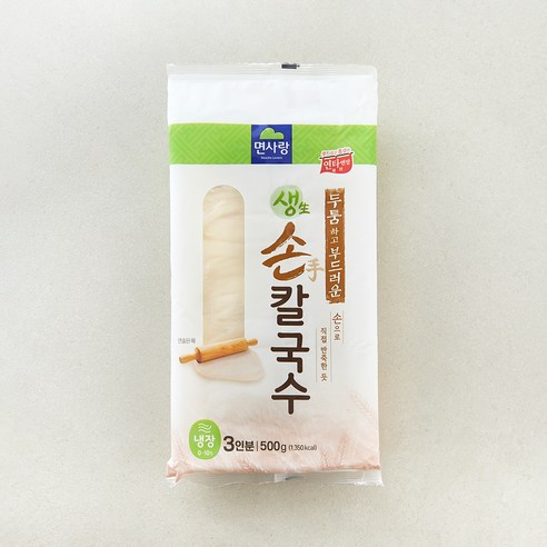 [로켓프레시] 면사랑 두툼하고 부드러운 생손칼국수 (냉동), 500g, 1개
