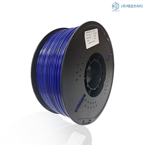 저수축 고품질 국산 ABS 필라멘트 1kg/1.75mm 3D 프린터재료 뱀부랩 프린팅, 블루