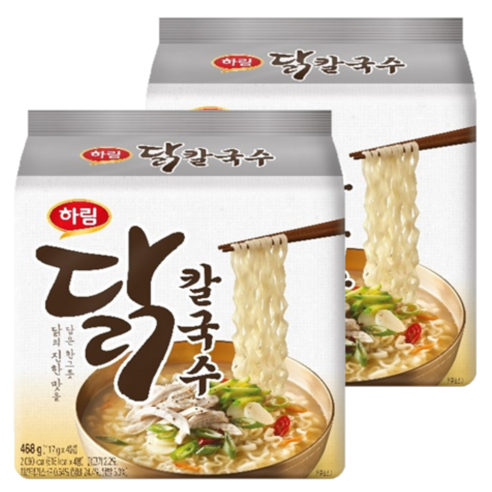 하림 닭칼국수 닭의 진한 맛 한그릇 라면 117g