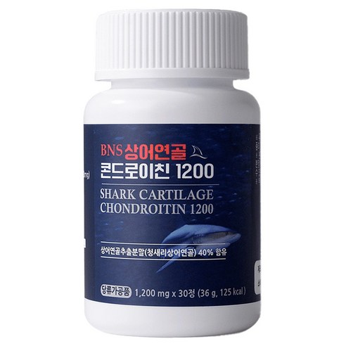 [TTP INC] HACCP 인증시설 제조 상어연골추출분말 40%함유/BNS 상어연골 콘드로이친1200/부모님 건강선물세트, 3개, 36g