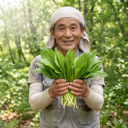 파머스곳간 국내산 명이나물 1kg 산나물 제철 봄 생명이나물 산마늘 명의나물 잎 줄기 생채, 400g, 1개