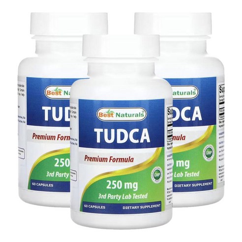 베스트 내추럴스 담즙산 TUDCA 타우루르소데옥시콜산 250mg 60캡슐 3개
