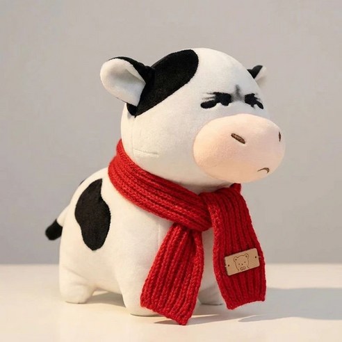 귀여운 젖소 개성있는 봉제인형 유니크 데스크 장식 어린이 선물, 소, 30cm