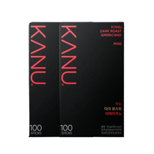 카누 미니 다크로스트 아메리카노 100개입 2박스, 900mg, 100