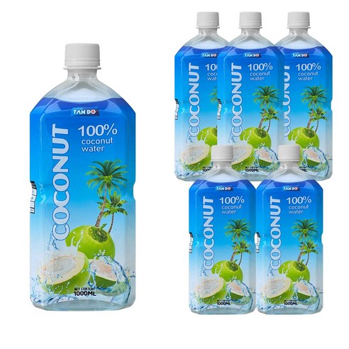 TANDO 코코넛 워터 100%, 1000ml, 6개