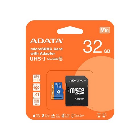 ADATA Premier microSDXC/SDHC UHS-I CLASS10 32GB 1개, 1개, 32GB