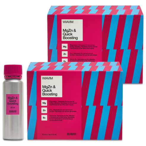 위아바임 액상 마그네슘 영양제 식약청인증 아르기닌 타우린 함유 마그아연 & 퀵 부스팅 HACCP, 7회분, 2개