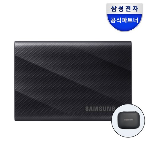 삼성전자 포터블 외장 SSD T9, 블랙(MU-PG4T0B/WW) 정품파우치, 4TB