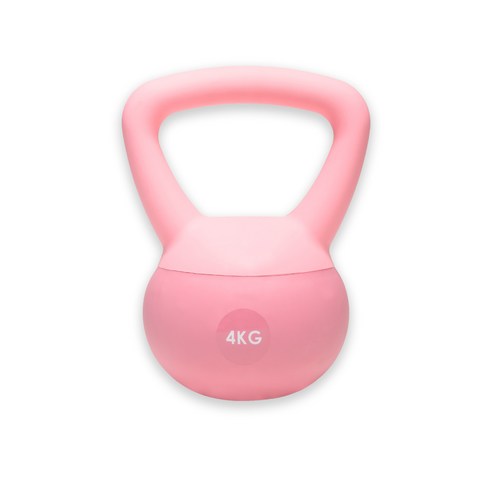 펠컨 무소음 소프트 케틀벨, 1개, 4kg, 핑크