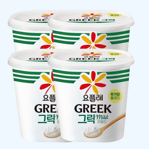 빙그레 요플레 그릭요거트 무가당 플레인