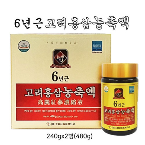고려 6년근 홍삼농축액, 1개, 240g
