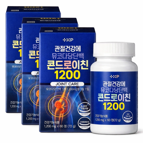 소연골우슬콘드로이친 관절엔 콘드로이친1200 허리통증 약 국전용, 4개, 60정
