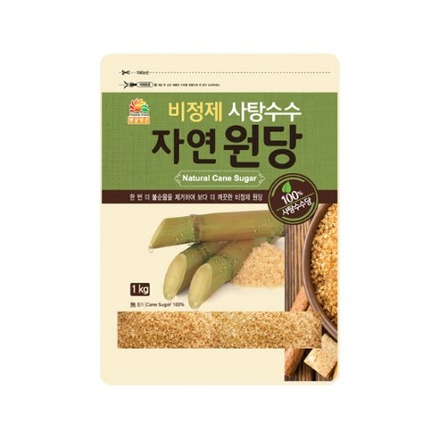 [오양식품] 자연원당사탕수수 1kg, 1개, 1kg
