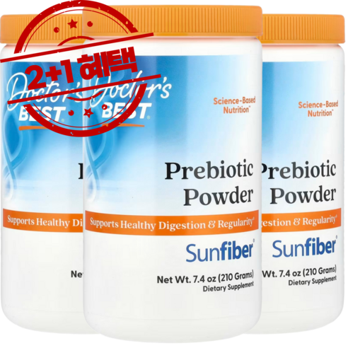 2+1 닥터스베스트 프리바이오틱 분말 Sunfiber 무맛 210g 구아섬유소 글루텐 프리 / 해외직구 미국정품