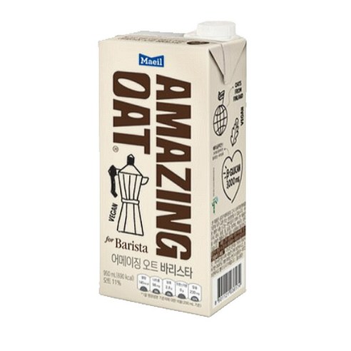 어메이징 오트 바리스타 950ml, 4개, 매일유업 오트밀크 핀란드산 귀리우유