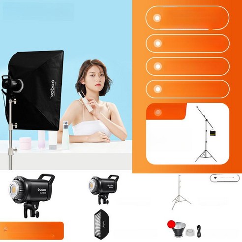 고독스 SL60W LED 연속 소프트박스 결혼식 녹화 강력한, 1개, SL60IIBI 17번 스탠드 x 60 90