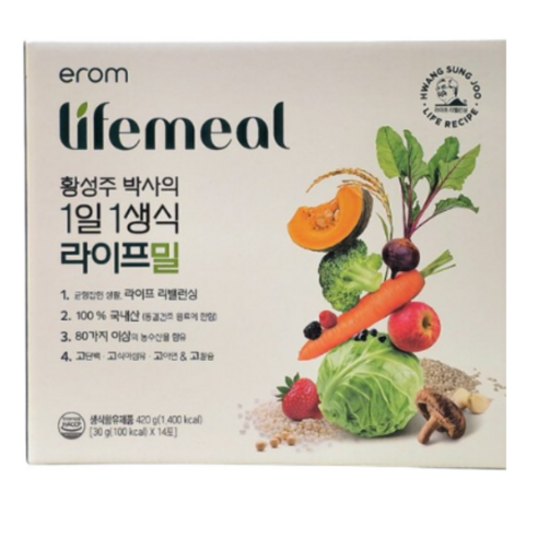 [스페셜] 이롬 황성주 박사의 1일 1생식 뉴밀+ 스페셜 6박스