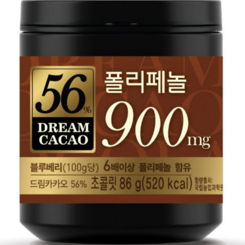 달콤한 다크초콜릿의 유혹 드림카카오 56%, 86g, 5개