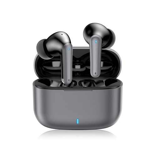 YINTEE 블루투스 이어폰 무선 커널형 노이즈 캔슬링 Hi-Fi 고음질 블루투스 6.0, 그레이, T19