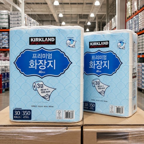 커클랜드 프리미엄 3겹 천연펄프 화장지 대용량
