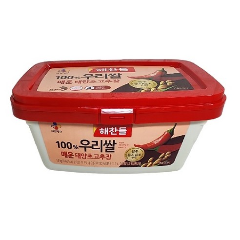 CJ 해찬들 100% 우리쌀 매운 태양초 고추장 1500g, 1.5kg, 1개