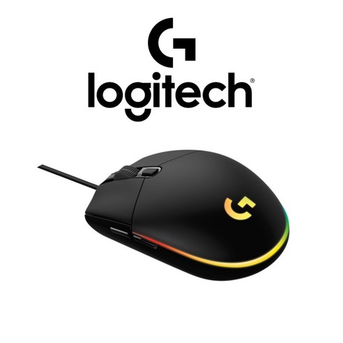 로지텍 라이트싱크 유선 게이밍 마우스 RGB 라이트 PC 게임용 유선마우스+ BOLT 수신기, BLACK, G102