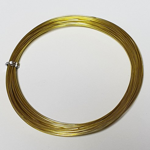 칼라공예철사/ 0.3mm~3.0mm 10칼라 인테리어 소품 모형모빌 만들기재료 DIY 대용량 모형 모빌 장식용품, 칼라철사 1.0mm연노랑