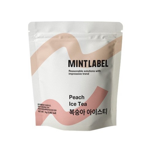 민트라벨 복숭아 아이스티 파우더 | 달콤 상큼한 피치 아이스티 원액 대용 | 대용량 음료 가루
