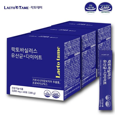 락토테미 락토바실러스 유산균+다이어트 60포 체지방감소 장건강 도움