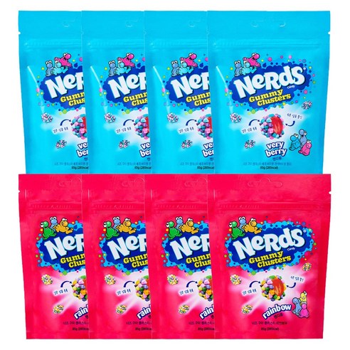 너즈 구미 클러스터 85g 베리배리 3개 + 레인보우 3개 젤리 사탕 간식