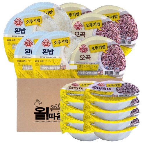 맛있는 오뚜기밥 잡곡밥 4종세트 각4개씩 총 16개, 210g, 16개