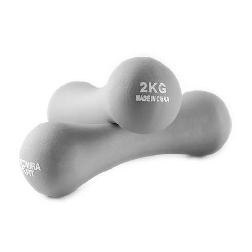 미라핏 네오프렌 미용아령 요가 필라테스, 2개, 2kg