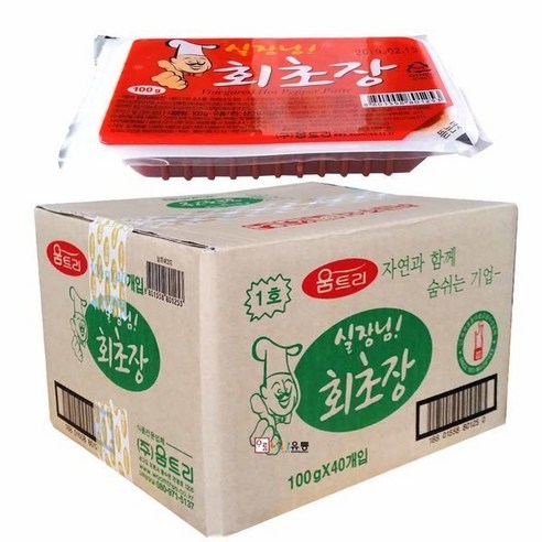 움트리 실장님회초장 무료배송 일회용 배달용 여행용 포장용 초고추장, 100g, 40개