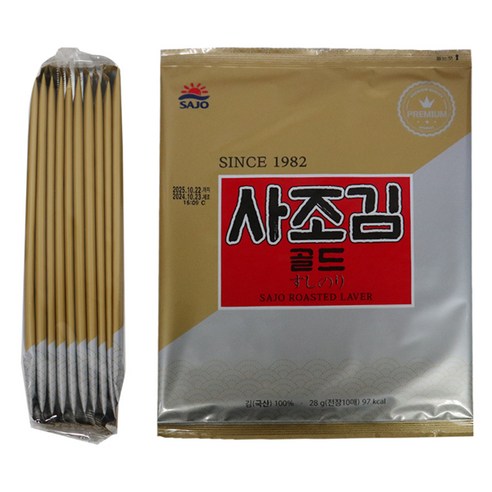 사조김 골드 전장김 김밥용김(2.8g 전장10매) 28g 20봉  스시김 마끼김