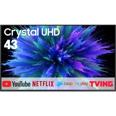 삼성전자 43인치 LED TV 최신형 크리스탈 UHD 스마트 유튜브 넷플릭스 미러링 43TU690T, 스탠드형, 방문설치, 43TU690T, 43인치