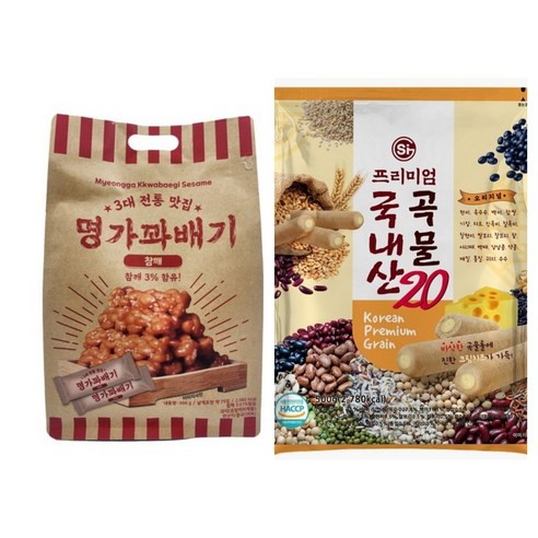집집마다 명가꽈배기 과자 + 곡물20 크리스피롤 혼합과자 세트, 1세트, 1kg