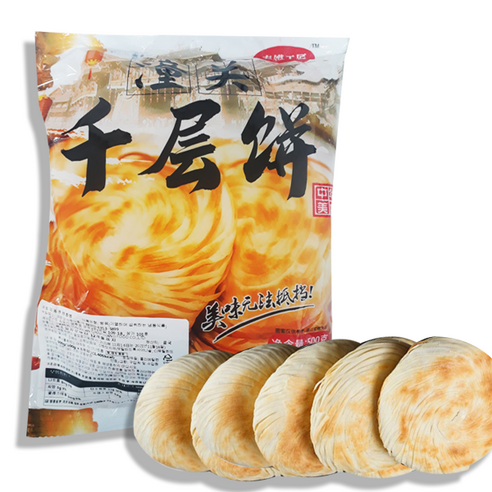 홍홍 중국식품 동관 천층병 500g (5개입) 밀가루떡 챈청빙 중국아침식사 중국빵